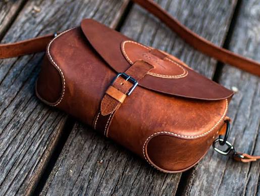 Finished leather project made from the included patterns