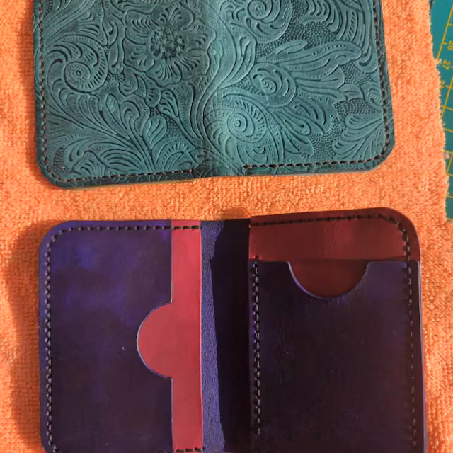 Finished leather project made by the customer