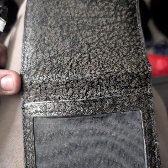 Finished leather project made by the customer